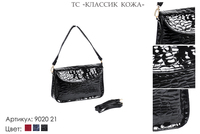 Сумки женские из натуральной кожи, артикул 9020-21, черный лак, 25х5х17 см., 4 250 руб.