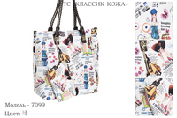 Сумки женские из искусственной кожи, артикул 7099, белый, 35х13х34 см., 2 100 руб.